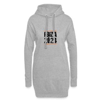 Devis Ibiza 2024 - Sweat-shirt à capuche long Femme - gris chiné - Devant