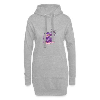 Palmier d’été de l’île du Taurus - Sweat-shirt à capuche long Femme - gris chiné - Devant