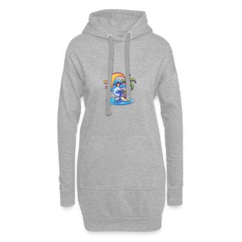 Delfin Sommer Urlaub - Hoodie-Kleid - Grau meliert - Vorne
