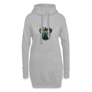 Mastiff Tête De Chien Cool - Sweat-shirt à capuche long Femme - gris chiné - Devant