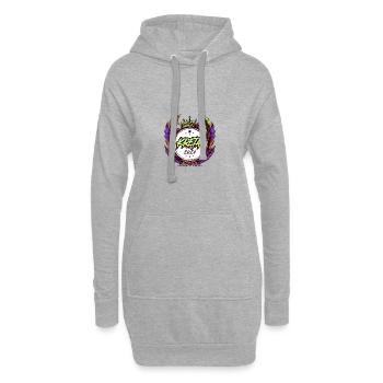 Crète 2024 Coloré - Sweat-shirt à capuche long Femme - gris chiné - Devant