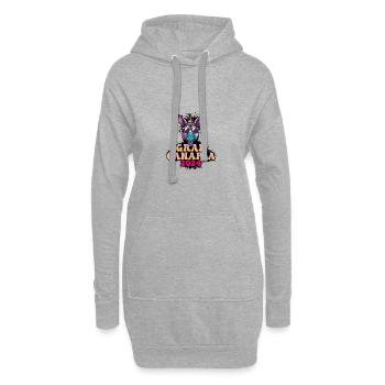 Gran Canaria 2024 Âne de fête - Sweat-shirt à capuche long Femme - gris chiné - Devant