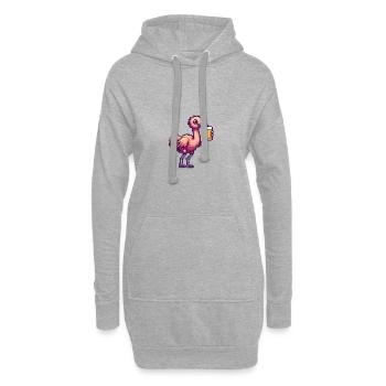Pixel de bière Strauss - Sweat-shirt à capuche long Femme - gris chiné - Devant