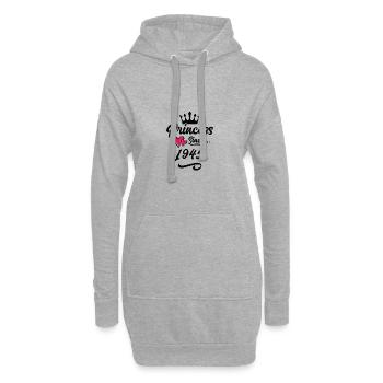 1945 Anniversaire de la princesse - Sweat-shirt à capuche long Femme - gris chiné - Devant