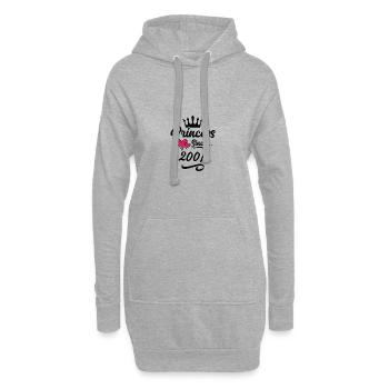 2001 Prinzessin Geburtstag - Hoodie-Kleid - Grau meliert - Vorne