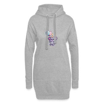 Bande dessinée d’anniversaire Koala - Sweat-shirt à capuche long Femme - gris chiné - Devant