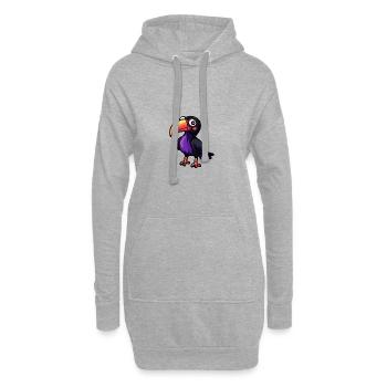Toucan oiseau Halloween Animal - Sweat-shirt à capuche long Femme - gris chiné - Devant