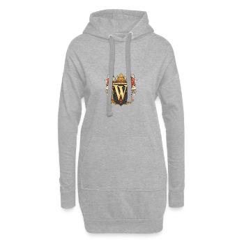 W Buchstabe Logo Krone - Hoodie-Kleid - Grau meliert - Vorne