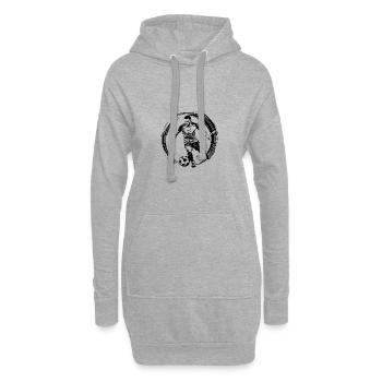 Fussballer Fussball Spieler Mann - Hoodie-Kleid - Grau meliert - Vorne