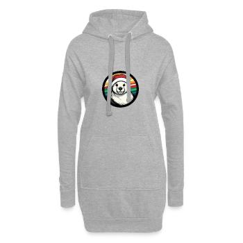 Noël de l’ours polaire Noël - Sweat-shirt à capuche long Femme - gris chiné - Devant
