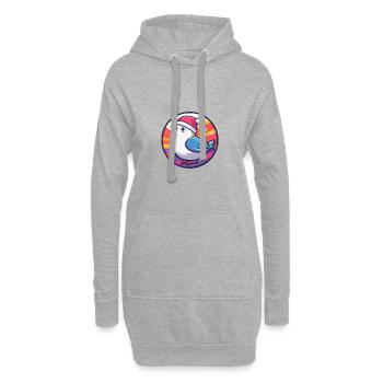 Colombe Oiseau Noël Noël - Sweat-shirt à capuche long Femme - gris chiné - Devant