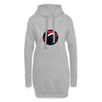 Noël Panther Noël - Sweat-shirt à capuche long Femme - gris chiné - Devant