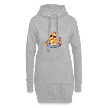 Dinosaure Stegosaurus Bande dessinée Cool - Sweat-shirt à capuche long Femme - gris chiné - Devant