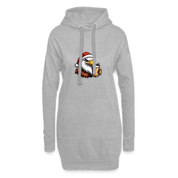 Adler Bier Xmas Weihnachten - Hoodie-Kleid - Grau meliert - Vorne