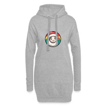 Noël Mouton Noël - Sweat-shirt à capuche long Femme - gris chiné - Devant