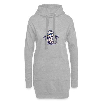 Dragon-animal - Sweat-shirt à capuche long Femme - gris chiné - Devant