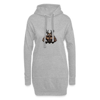 Muscles du cerf Fitness - Sweat-shirt à capuche long Femme - gris chiné - Devant