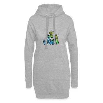 Enterrement de vie de garçon enterrement de vie de garçon - Sweat-shirt à capuche long Femme - gris chiné - Devant
