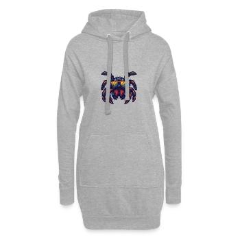 Animal tarentule araignée - Sweat-shirt à capuche long Femme - gris chiné - Devant