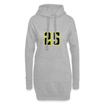 25 Zahl Trikot - Hoodie-Kleid - Grau meliert - Vorne