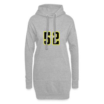 52 Zahl Trikot - Hoodie-Kleid - Grau meliert - Vorne