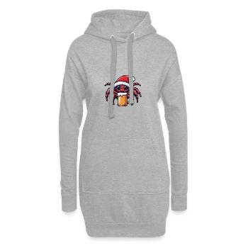 Tarantula Bière Noël Noël - Sweat-shirt à capuche long Femme - gris chiné - Devant
