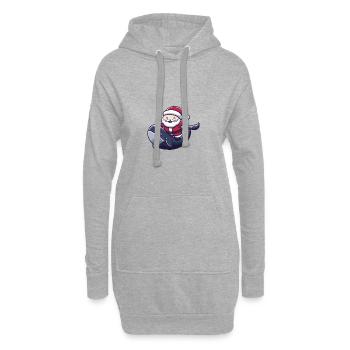 Wal Weihnachtsmann - Hoodie-Kleid - Grau meliert - Vorne