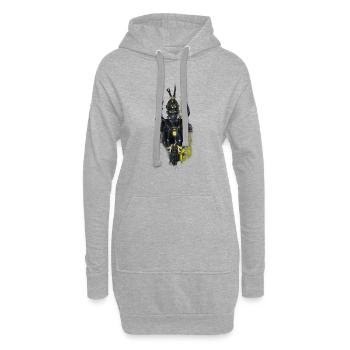 Chaman Cyberpunk - Sweat-shirt à capuche long Femme - gris chiné - Devant