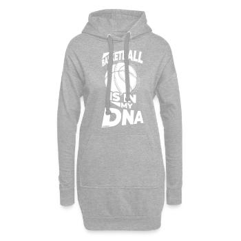 Basketball ist in meiner DNA - Hoodie-Kleid - Grau meliert - Vorne