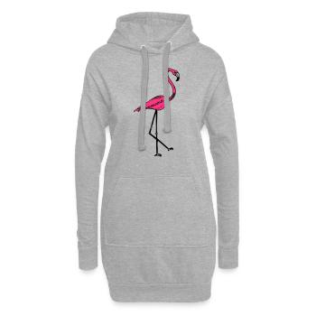 flamingo - Hoodie-Kleid - Grau meliert - Vorne