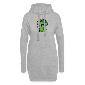 Zombie-Koalauch - Hoodie-Kleid - Grau meliert - Vorne