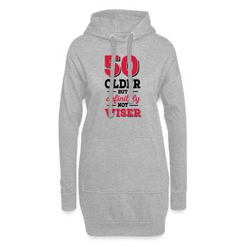 50 Geburtstag - Hoodie-Kleid - Grau meliert - Vorne