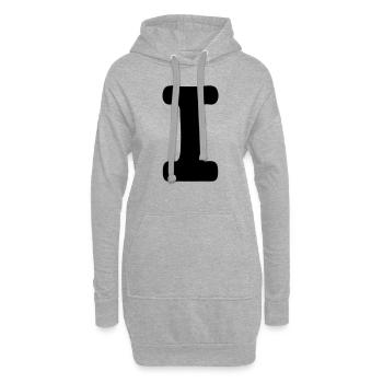 i - Sweat-shirt à capuche long Femme - gris chiné - Devant