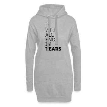 It Will All End In Tears - Hoodie-Kleid - Grau meliert - Vorne