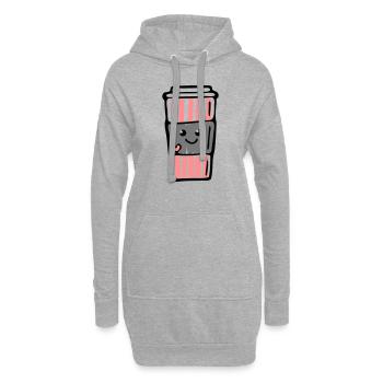 Kaffeebecher Vektor Für alle müden Menschen - Hoodie-Kleid - Grau meliert - Vorne