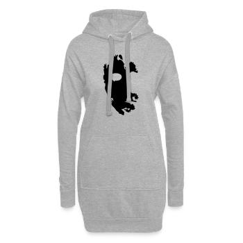 des halloween horror - Hoodie-Kleid - Grau meliert - Vorne