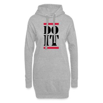 Do It - Sweat-shirt à capuche long Femme - gris chiné - Devant