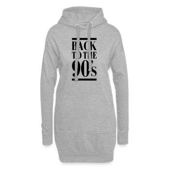 Back To The 90´s - Sweat-shirt à capuche long Femme - gris chiné - Devant