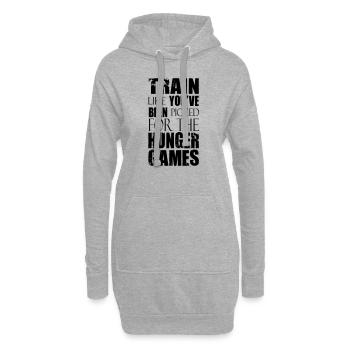 Train Like You've Been Picked for the Hunger Games - Hoodie Dress - heather grey - Front