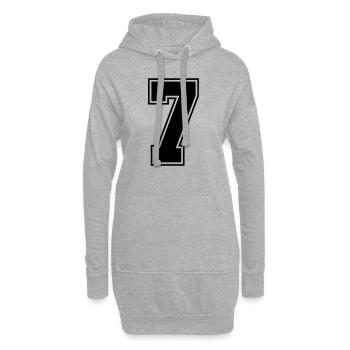 7 - Hoodie-Kleid - Grau meliert - Vorne
