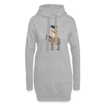 Bremer Stadtmusikanten by the Manzanita’s - Sweat-shirt à capuche long Femme - gris chiné - Devant