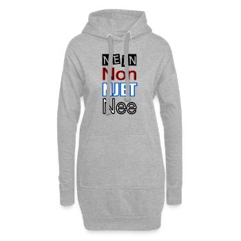 Nein - Hoodie-Kleid - Grau meliert - Vorne