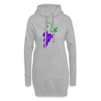 Weintraube - Hoodie-Kleid - Grau meliert - Vorne