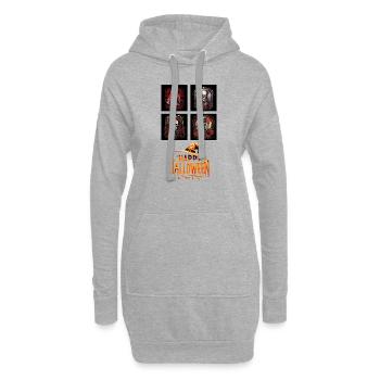 Retro Halloween skeleton Ensemble - Hoodie Dress - heather grey - Front