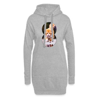 Course à pied cat 4 - Sweat-shirt à capuche long Femme - gris chiné - Devant