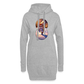 Course à pied cat 5 - Sweat-shirt à capuche long Femme - gris chiné - Devant
