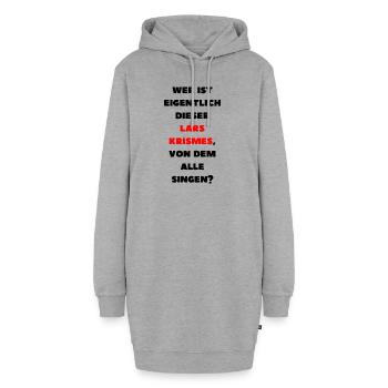 Wer ist eigentlich dieser Lars Krismes? - Hoodie-Kleid - Grau meliert - Vorne