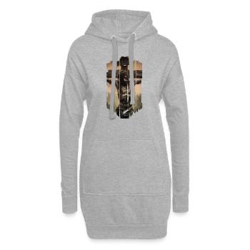 jesus bibel christliche religion christliches kreuz christlich - Hoodie-Kleid - Grau meliert - Vorne