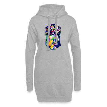 jesus bibel christliche religion christliches kreuz christlich - Hoodie-Kleid - Grau meliert - Vorne