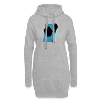 Cupcake Muffin Backen - Hoodie-Kleid - Grau meliert - Vorne